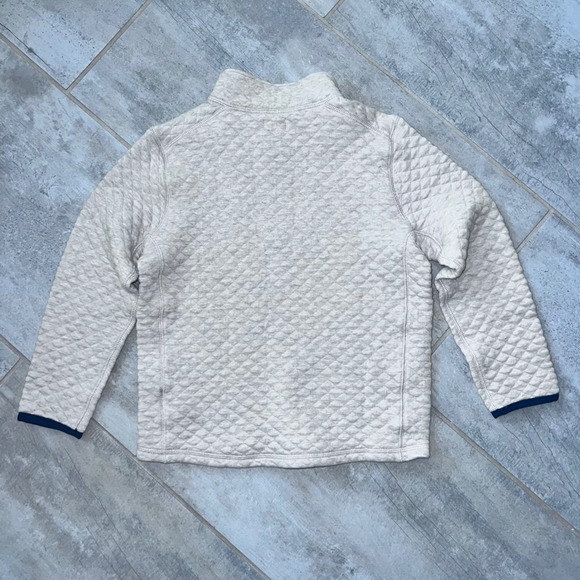 Crewcuts Boys Quilted Pullover‎ Sweatshirt Size S (6-7) Beige Quarter Zip - Picture 2 of 6